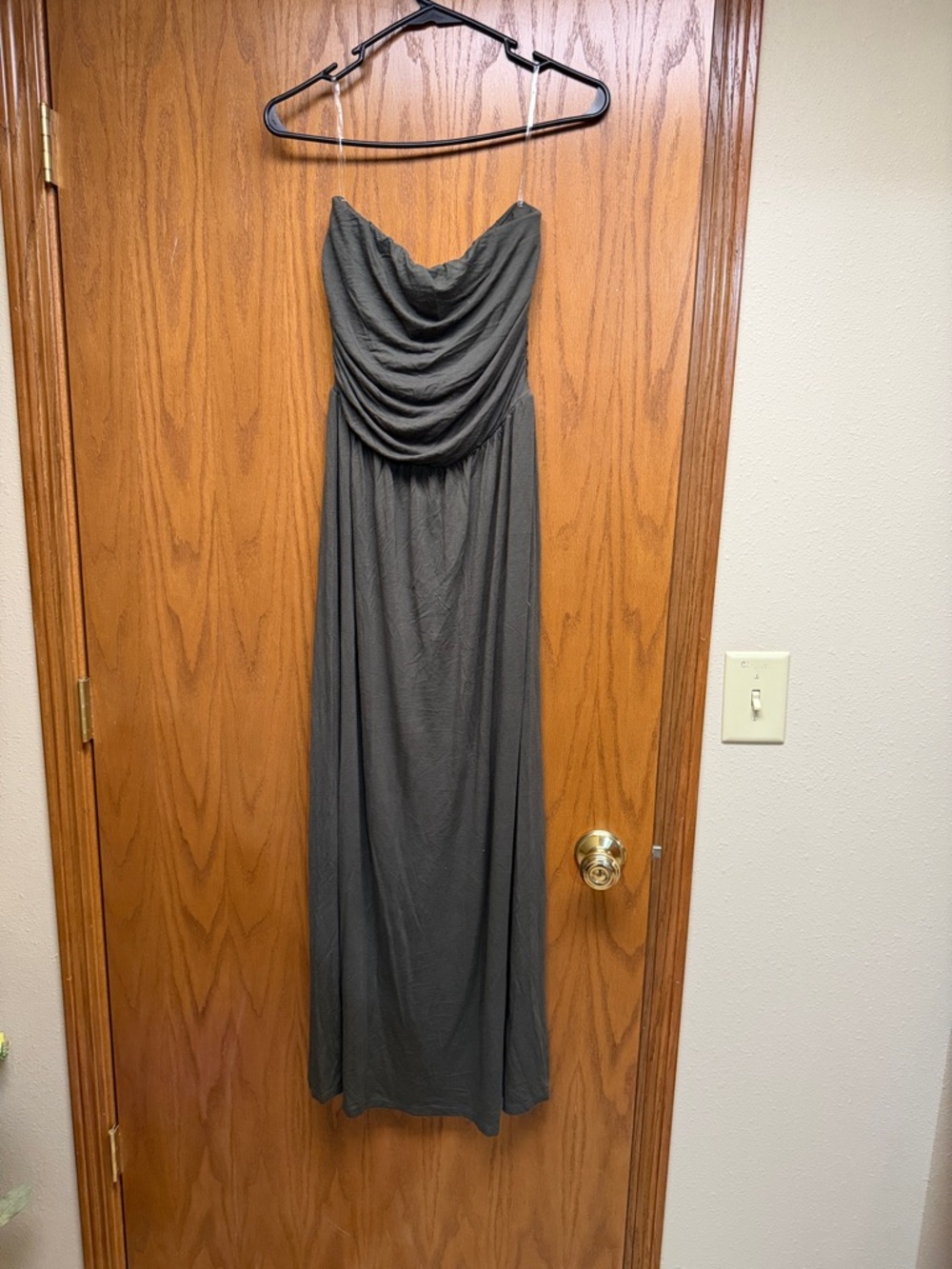 Heart Hips Olive Green Strapless Dress